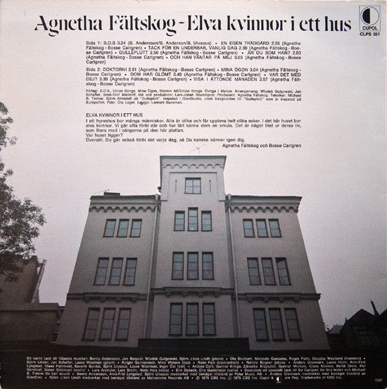 Agnetha Fältskog : Elva Kvinnor I Ett Hus (LP, Album)