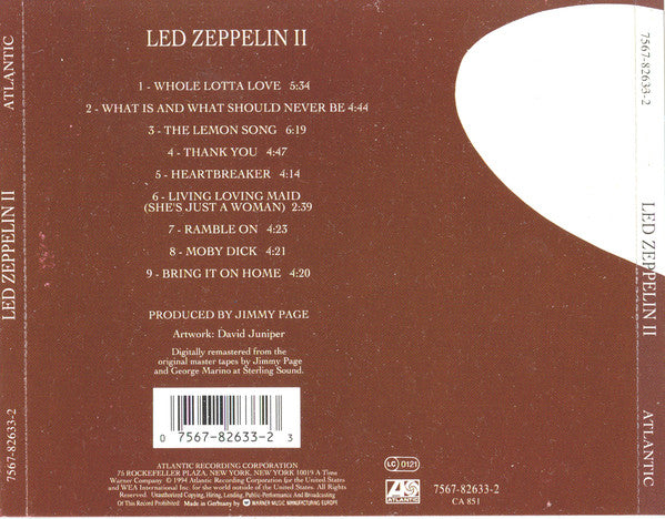 Led Zeppelin : Led Zeppelin II (CD, Album, RE, RM, Cor)