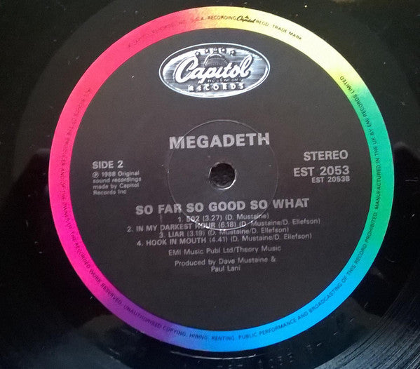 Megadeth : So Far, So Good... So What! (LP, Album)