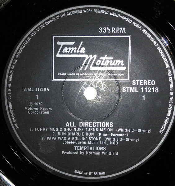 The Temptations : All Directions (LP, Album)