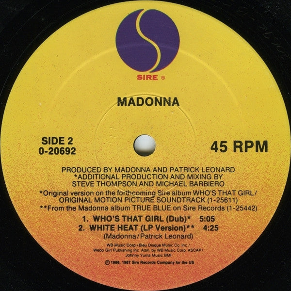 Madonna : Who's That Girl (12", Maxi, Spe)