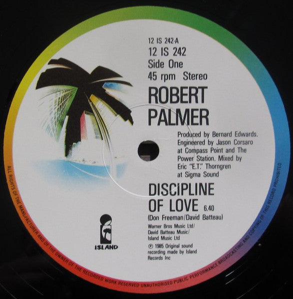 Robert Palmer : Discipline Of Love (12", Dif)