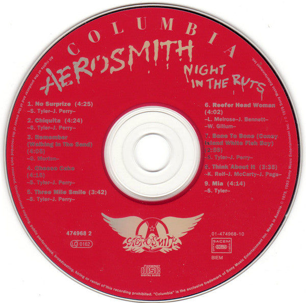 Aerosmith : Night In The Ruts (CD, Album, Ltd, RM)