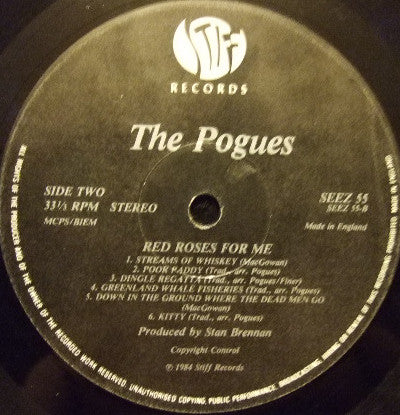 The Pogues : Red Roses For Me (LP, Album)