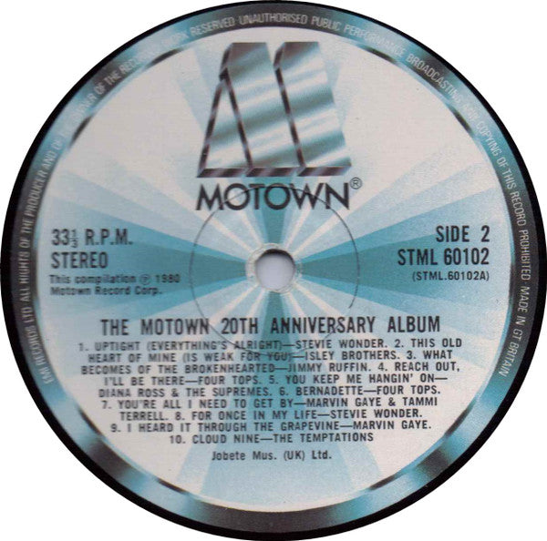 Various : The Motown 20th Anniversary Album (2xLP, Comp)