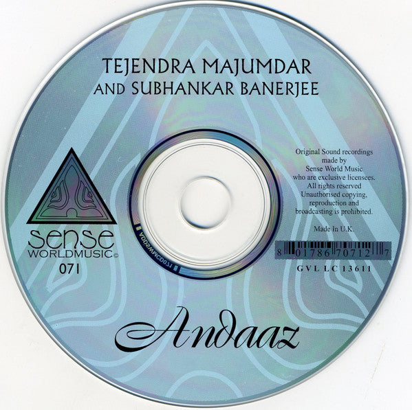 Tejendra Majumdar And Subhankar Banerjee : Andaaz (CD, Album)