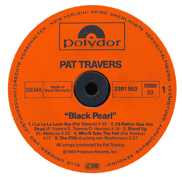 Pat Travers : Black Pearl (LP, Album)