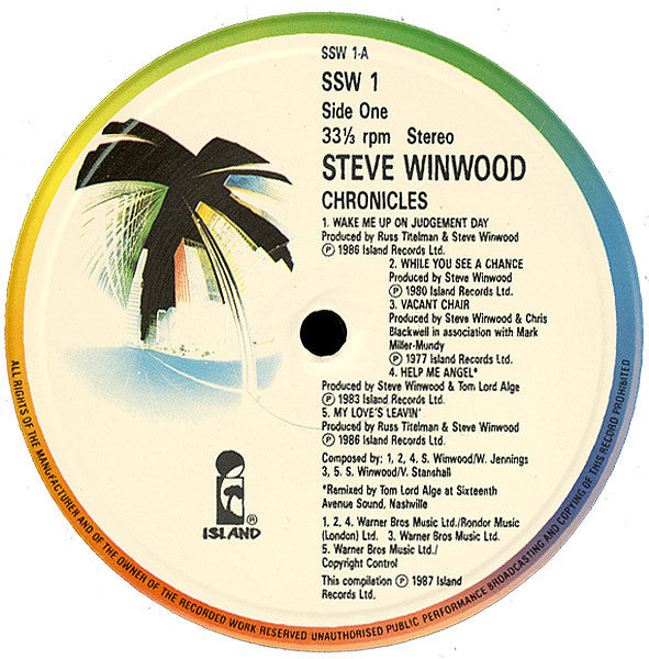 Steve Winwood : Chronicles (LP, Comp)