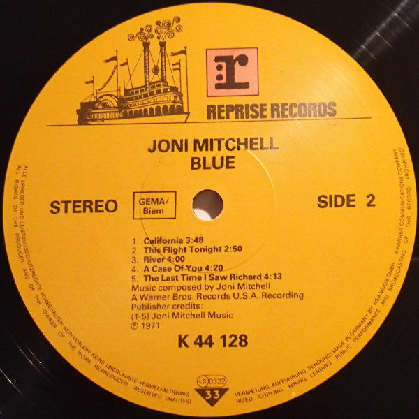 Joni Mitchell : Blue (LP, Album, RE)