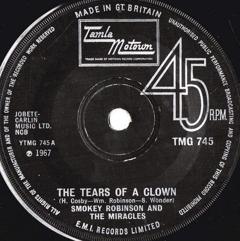 Smokey Robinson And The Miracles* : The Tears Of A Clown (7", Single, Sol)