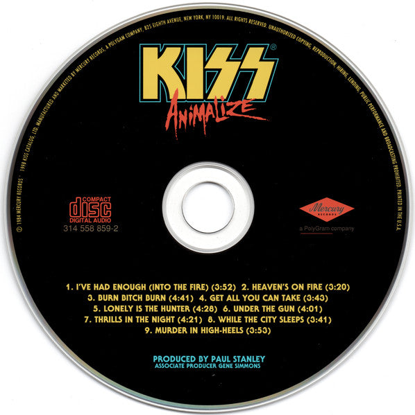 Kiss : Animalize (CD, Album, RM)