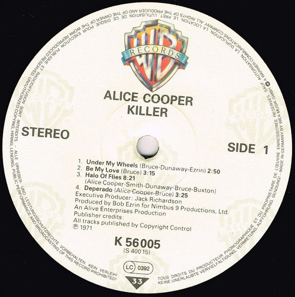 Alice Cooper : Killer (LP, Album, RE)