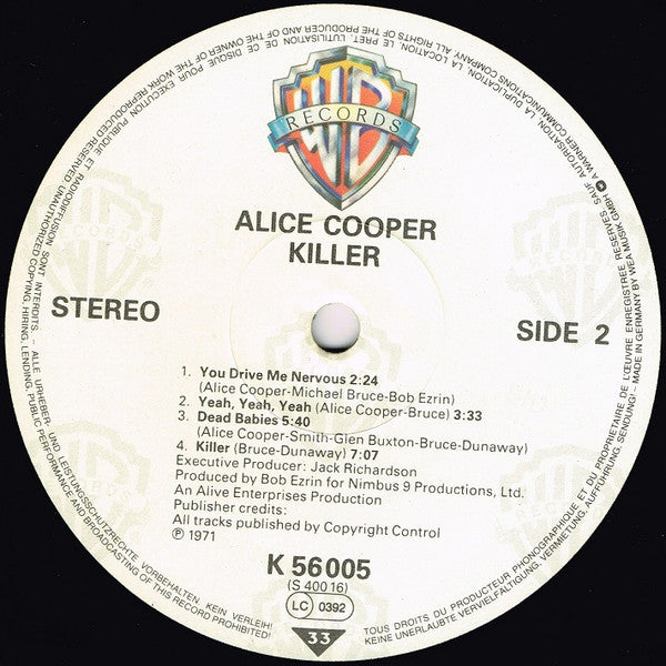 Alice Cooper : Killer (LP, Album, RE)