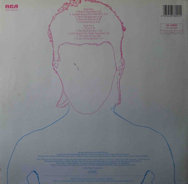 David Bowie : Aladdin Sane (LP, Album, RE)