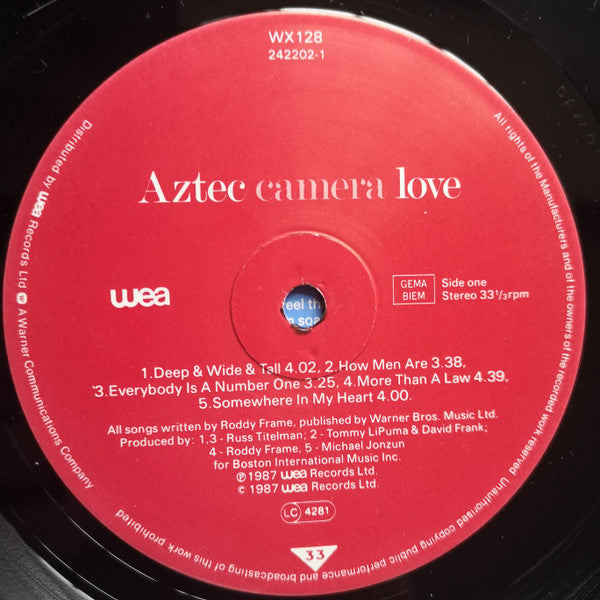 Aztec Camera : Love (LP, Album)