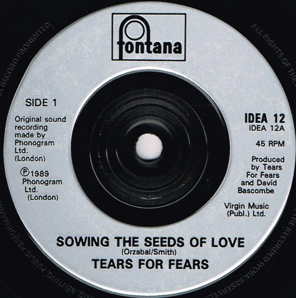 Tears For Fears : Sowing The Seeds Of Love (7", Single, Sil)