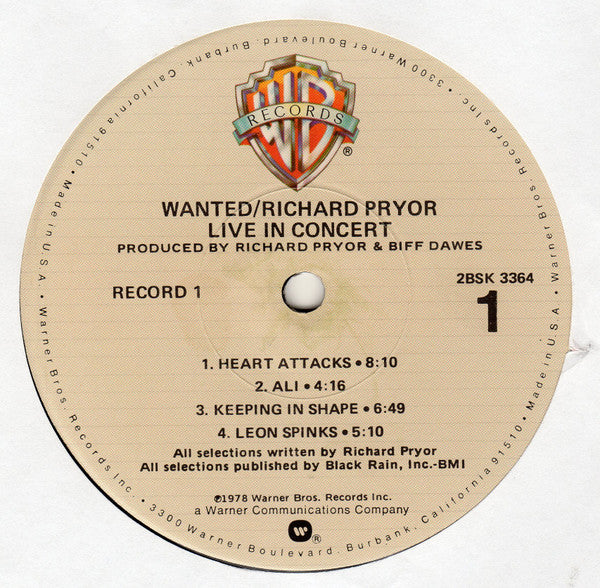 Richard Pryor : Wanted (Live In Concert) (2xLP, Album, Jac)