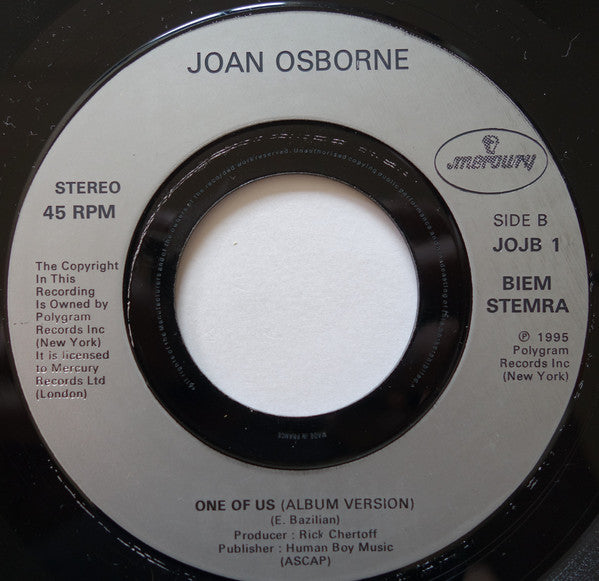 Joan Osborne : One Of Us (7", Single, Jukebox)