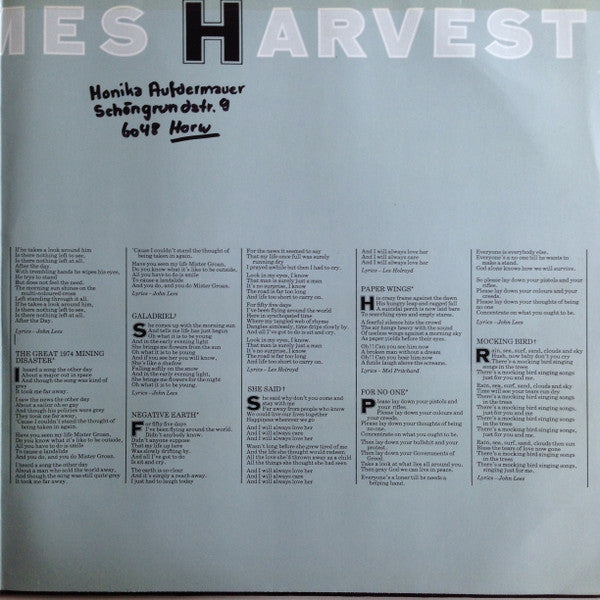 Barclay James Harvest : Live (2xLP, Album, RE, Lam)