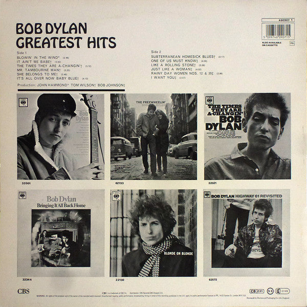 Bob Dylan : Greatest Hits (LP, Comp, RE)