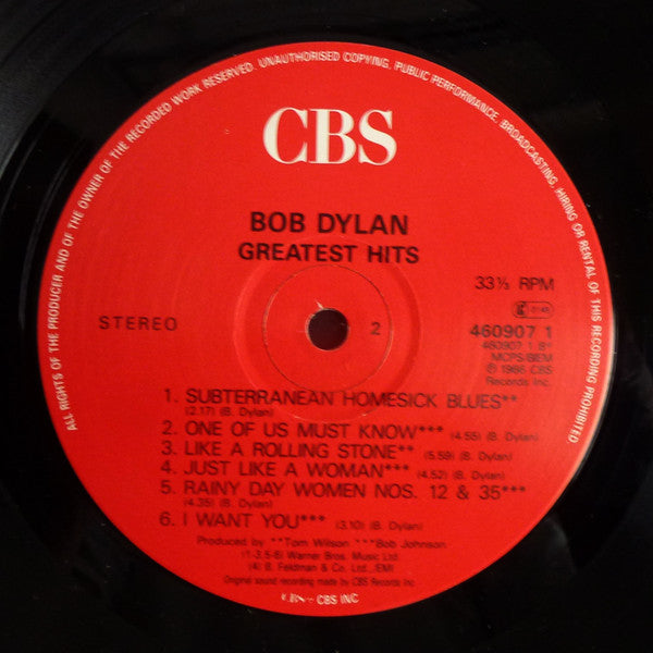 Bob Dylan : Greatest Hits (LP, Comp, RE)