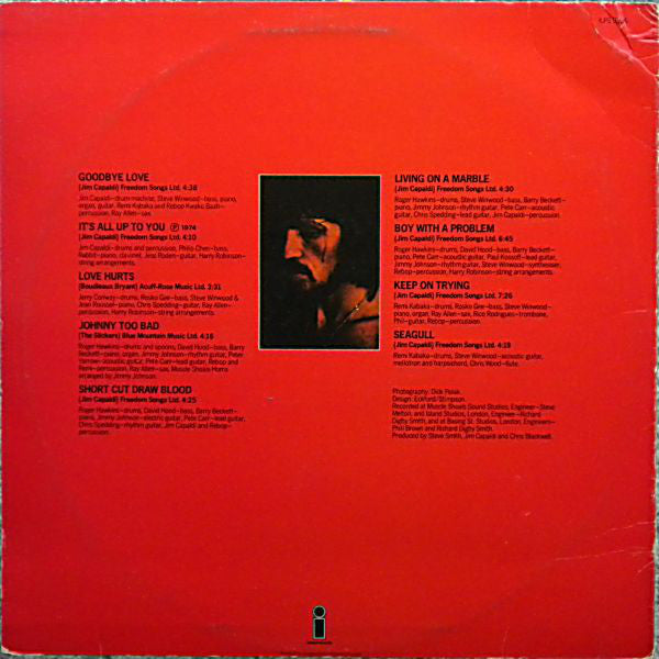 Jim Capaldi : Short Cut Draw Blood (LP, Album)