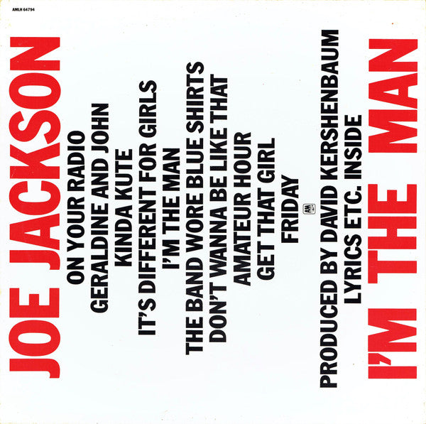 Joe Jackson : I'm The Man (LP, Album)