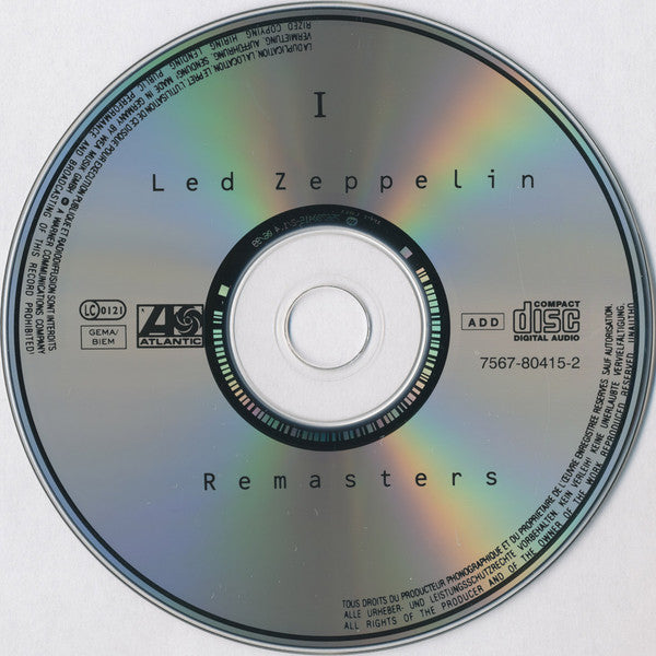 Led Zeppelin : Remasters (2xCD, Album, Comp, RM, Sli)