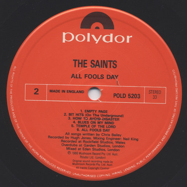 The Saints (2) : All Fools Day (LP, Album)