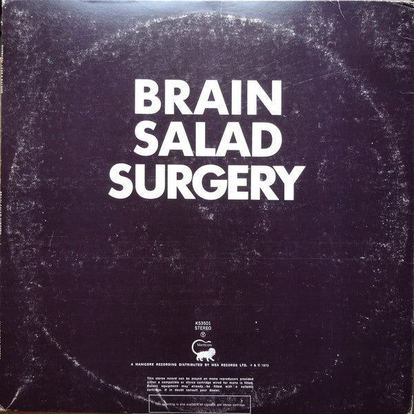 Emerson, Lake & Palmer : Brain Salad Surgery (LP, Album, SRC)