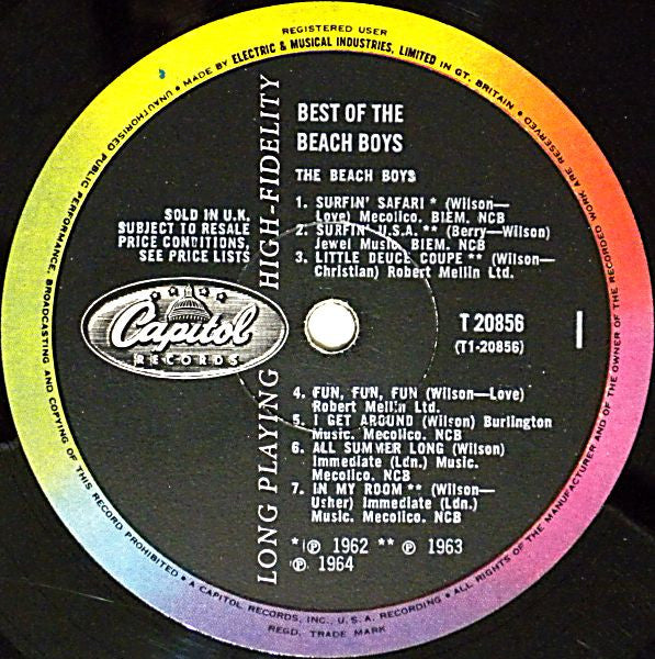 The Beach Boys : Best Of The Beach Boys (LP, Comp, Mono)