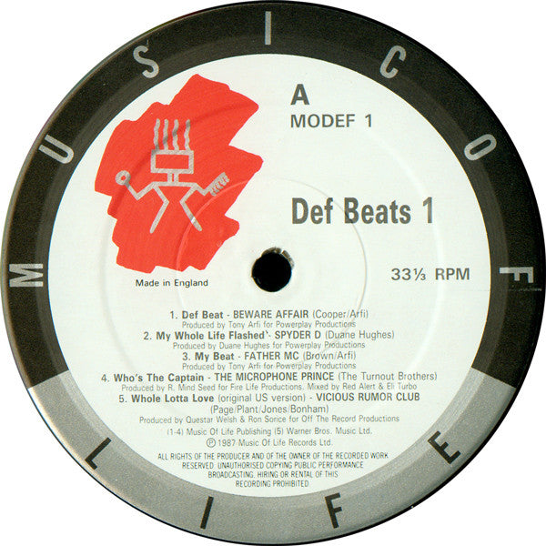 Various : Def Beats 1 (LP, Comp)