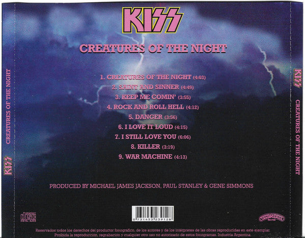 Kiss : Creatures Of The Night (CD, Album)