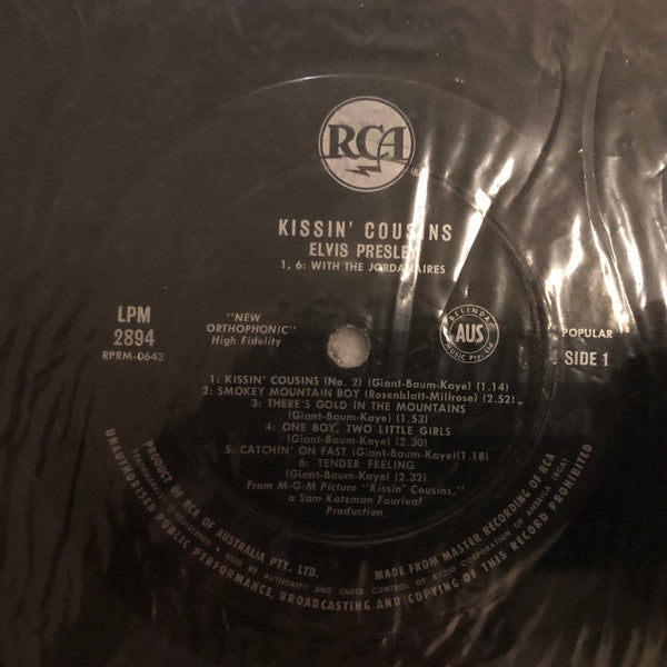 Elvis Presley : Kissin' Cousins (LP, Album, Mono)