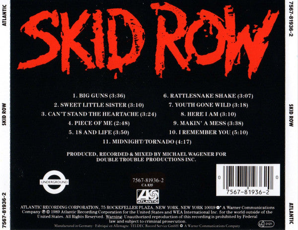 Skid Row : Skid Row (CD, Album, RE)