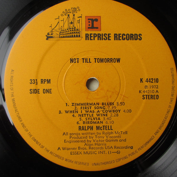 Ralph McTell : Not Till Tomorrow (LP, Album)