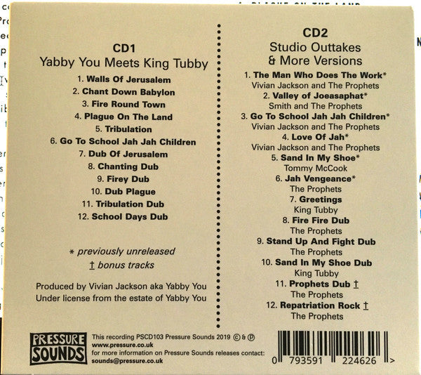 Yabby You Meets King Tubby : Walls Of Jerusalem (2xCD, Album, RE)