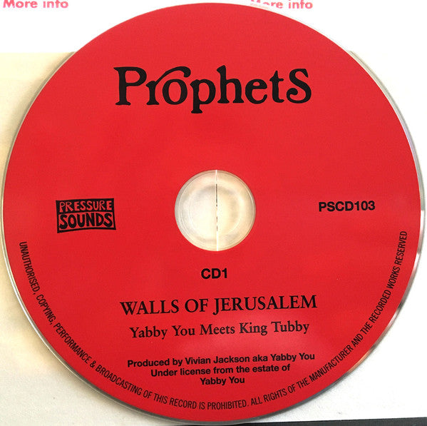 Yabby You Meets King Tubby : Walls Of Jerusalem (2xCD, Album, RE)