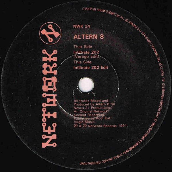 Altern 8 : Infiltrate 202 (Vertigo E.P. Edit) (7", Single)