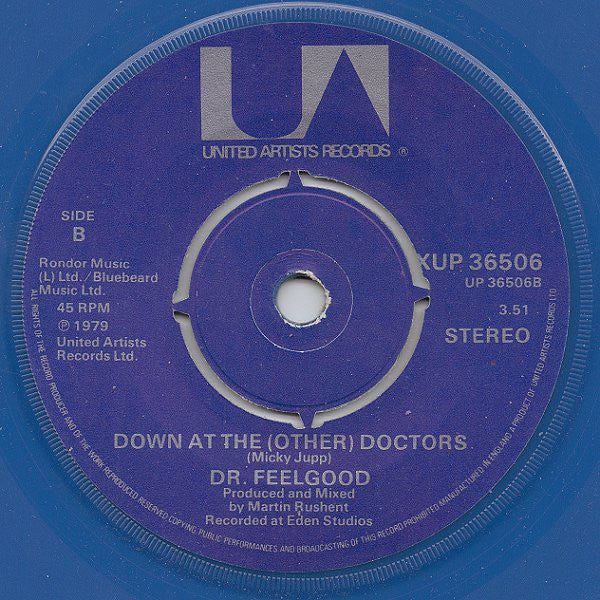 Dr. Feelgood : As Long As The Price Is Right (7", Single, Blu)