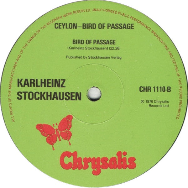 Karlheinz Stockhausen : Ceylon / Bird Of Passage (LP, Album)