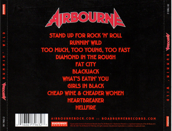 Airbourne : Runnin' Wild (CD, Album, Enh)