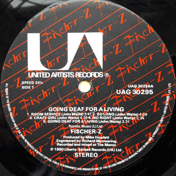 Fischer-Z : Going Deaf For A Living (LP, Album)