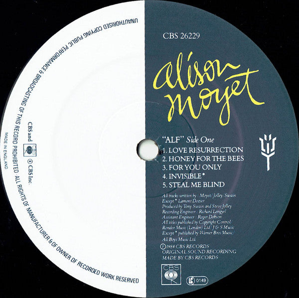 Alison Moyet : Alf (LP, Album, Blu)