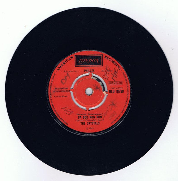 The Crystals : He's A Rebel / Da Doo Ron Ron (7", Single)