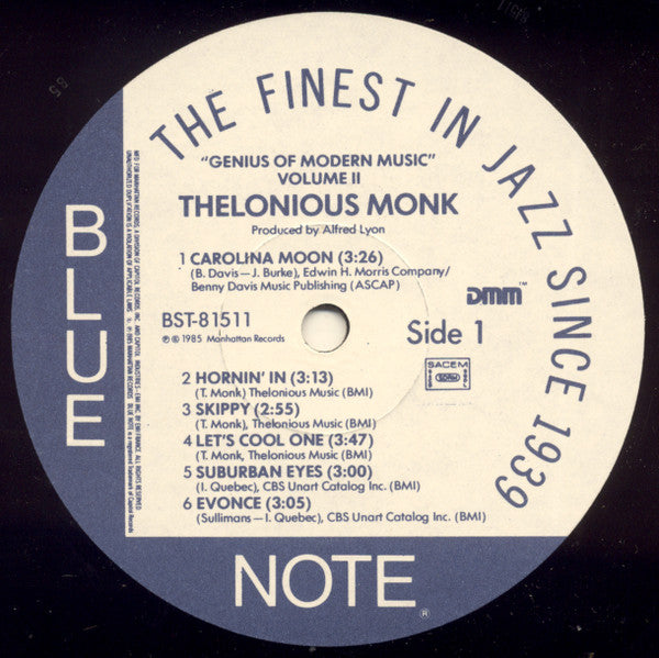 Thelonious Monk : Genius Of Modern Music Volume 2 (LP, Comp, RE, RM)