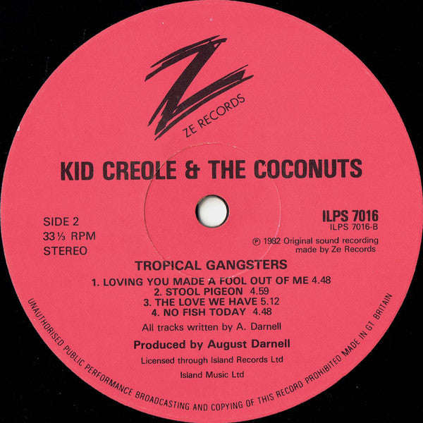 Kid Creole & The Coconuts* : Tropical Gangsters (LP, Album)