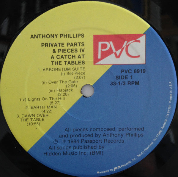 Anthony Phillips : Private Parts And Pieces IV: A Catch At The Tables (LP, Album)