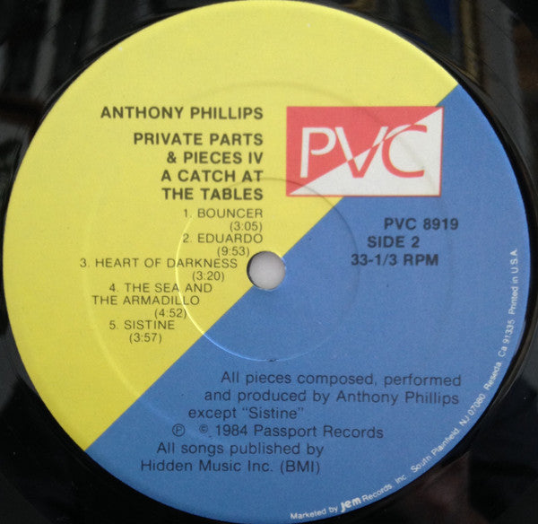 Anthony Phillips : Private Parts And Pieces IV: A Catch At The Tables (LP, Album)