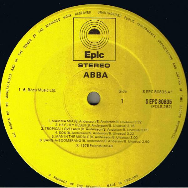 ABBA : ABBA (LP, Album, Yel)